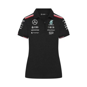 Mercedes AMG Petronas dámské polo tričko Driver black F1 Team 2024 Stichd 701227949002225