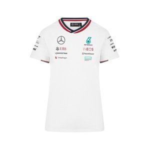 Mercedes AMG Petronas dámské tričko Driver white F1 Team 2024 Stichd 701227951001225