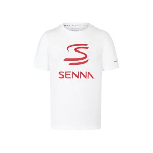 Ayrton Senna pánské tričko Logo White 2024 Ayrton Senna Collection 701227175002225