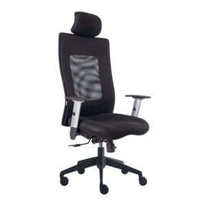 Kancelářská židle ALBA LEXA s pevným podhlavníkem - černá