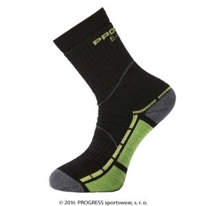Ponožky Progress TRAIL bamboo černo/zelené Velikost: 9-12