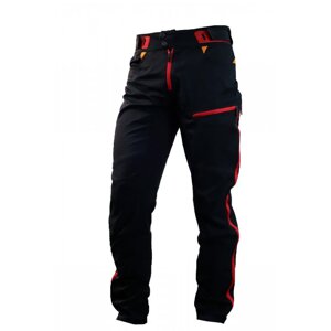 Kalhoty dlouhé unisex HAVEN SINGLETRAIL LONG černo/červené Velikost: S