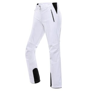 Kalhoty dámské lyžařské ALPINE PRO HADEMA softshellové bílé Velikost: XL