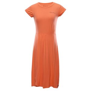 Šaty dámské ALPINE PRO PERIKA oranžové Velikost: L