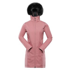 Kabát dámský ALPINE PRO IBORA softshellový růžový Velikost: S