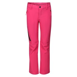 Kalhoty dětské dlouhé ALPINE PRO HURFO softshellové růžová Velikost: 140/146